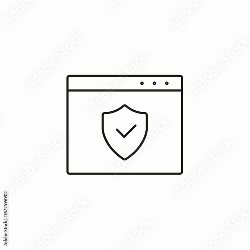 website security icon sign vector