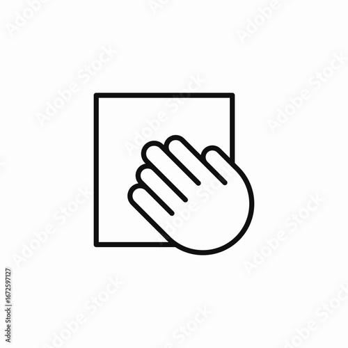 wiping surface icon sign vector