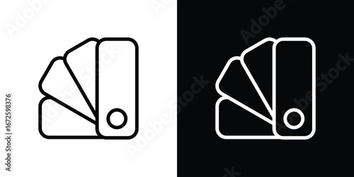 Swatch icon. Vector linear icon isolated in black and white