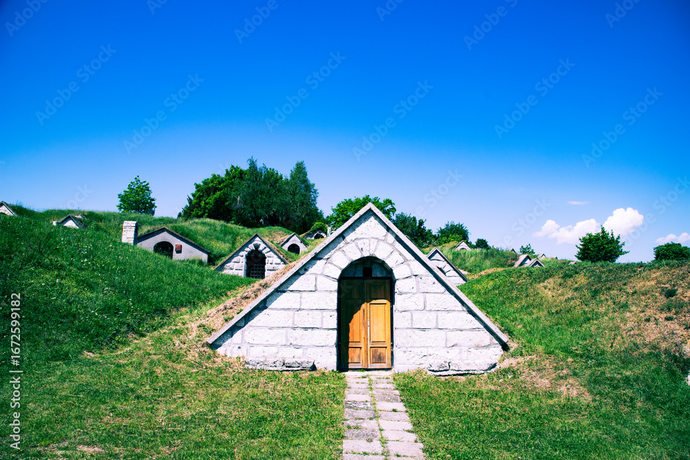 Obraz premium wine cellars in Tokaj region - Hercegkut Sarospatak Hungary