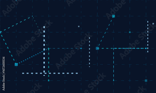 Futuristic vector technology background with grid and digital connections.