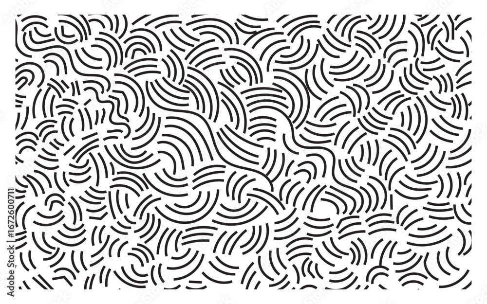 Fototapeta premium Abstract curved lines seamless pattern