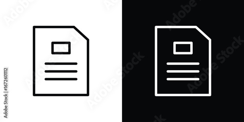 File icon. Vector linear icon isolated in black and white