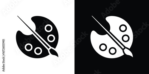 Palette icon design vector collection. flat icons.