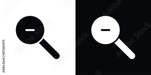 Zoom out icon design vector collection. flat icons.