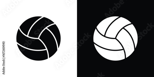 Volley ball icon design vector collection. flat icons.