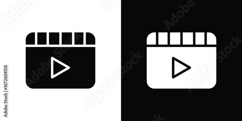 Video icon design vector collection. flat icons.