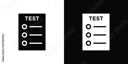 Test icon design vector collection. flat icons.