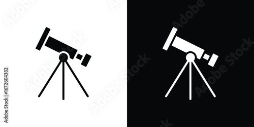 Telescope icon design vector collection. flat icons.