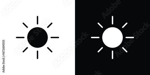 Sun icon design vector collection. flat icons.