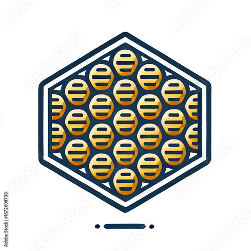 Honeycomb symbol isolated on white background