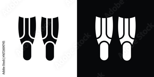 Scuba diving icon design vector collection. flat icons.