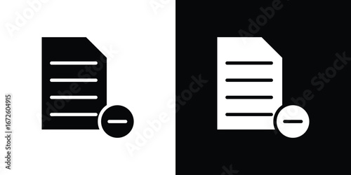 Remove file icon design vector collection. flat icons.