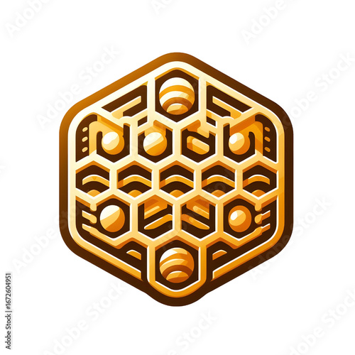 Honeycomb symbol isolated on white background