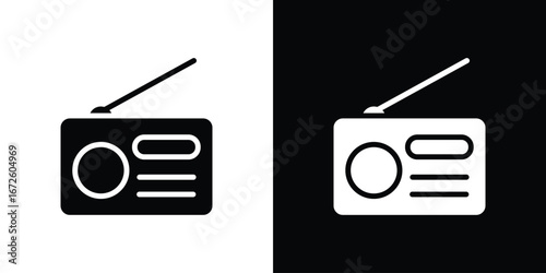 Radio icon design vector collection. flat icons.