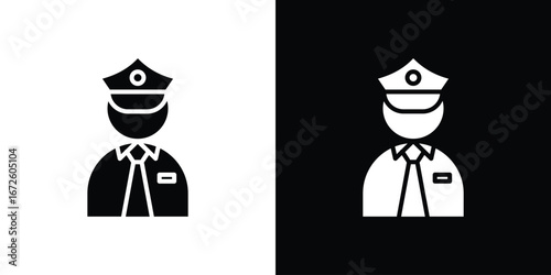Police icon design vector collection. flat icons.