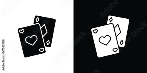 Playing cards icon design vector collection. flat icons.