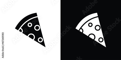 Pizza slice icon design vector collection. flat icons.