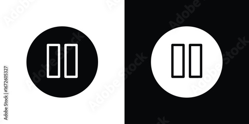 Pause icon design vector collection. flat icons.