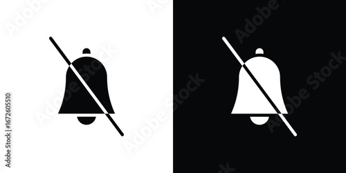 Notification off icon design vector collection. flat icons.