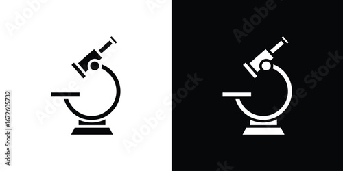 Microscope icon design vector collection. flat icons.
