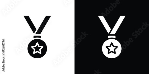 Medal icon design vector collection. flat icons.