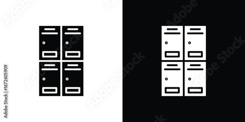 Lockers icon design vector collection. flat icons.