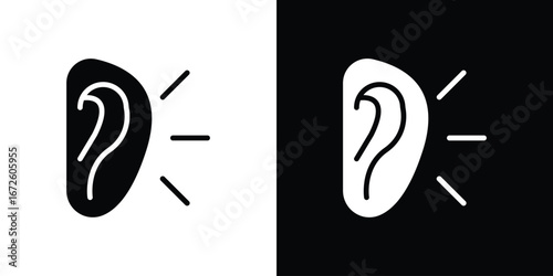 Listening icon design vector collection. flat icons.