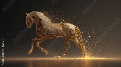 Abstract horse in motion