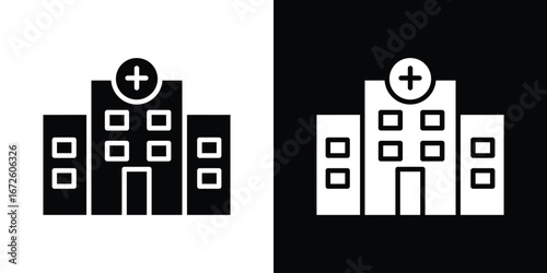 Hospital icon design vector collection. flat icons.