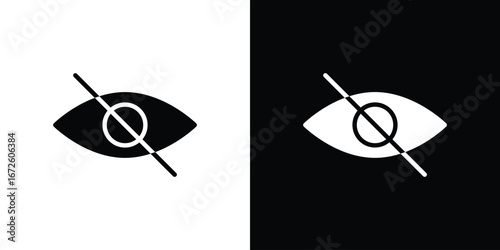 Hide icon design vector collection. flat icons.