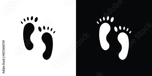 Foot icon design vector collection. flat icons.