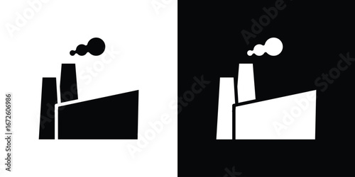 Factory icon design vector collection. flat icons.