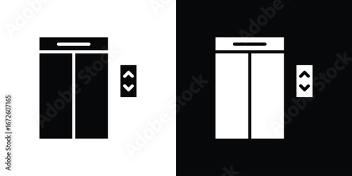 Elevator icon design vector collection. flat icons.