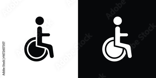 Disable icon design vector collection. flat icons.