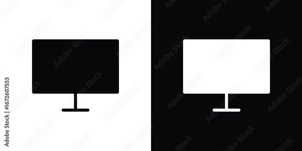 Fototapeta premium Computer screen icon design vector collection. flat icons.