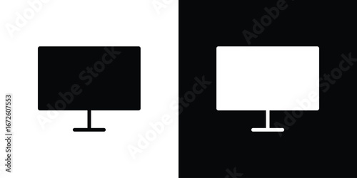 Computer screen icon design vector collection. flat icons.