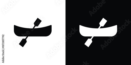 Canoe icon design vector collection. flat icons.