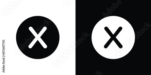 Cancel icon design vector collection. flat icons.