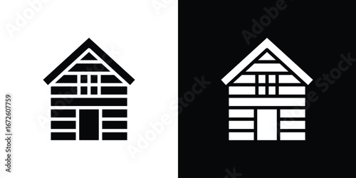 Cabin icon design vector collection. flat icons.