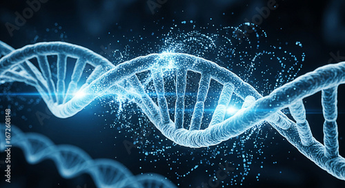 Dna structure illustration for science genetics and medical research concept design graphics artwork