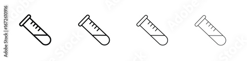 Test tube icon symbol pictogram set