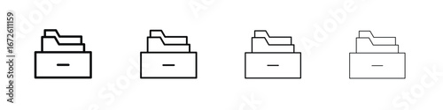 Store files icon symbol pictogram set