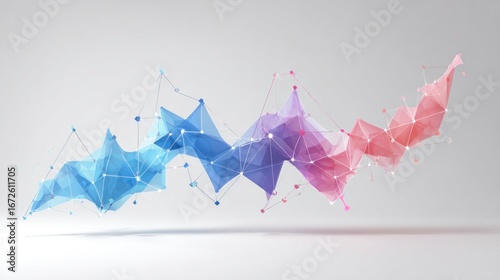 Abstract polygonal shapes in pastel colors