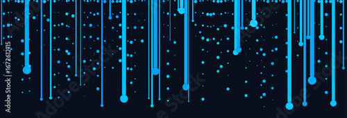 Futuristic vector tech background featuring dotted lines and blue geometric patterns.