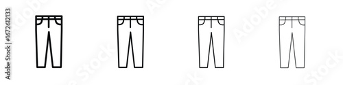 Pants icon symbol pictogram set