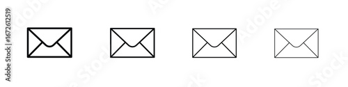 Mail icon symbol pictogram set