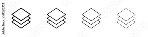 Layers icon symbol pictogram set
