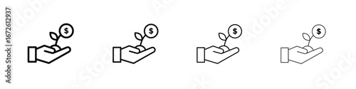 Investment icon symbol pictogram set