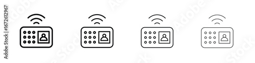 Interphone icon symbol pictogram set